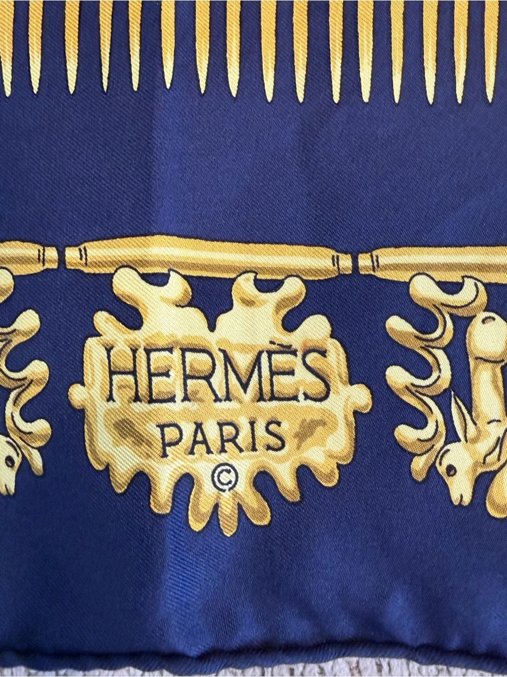 Hermes 100% Silk Scarf
